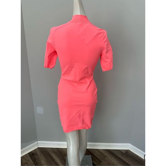 ALEXANDERWANG.T Appliquéd stretch-knit turtleneck mini dress SMALL $450 - Picture 8 of 9